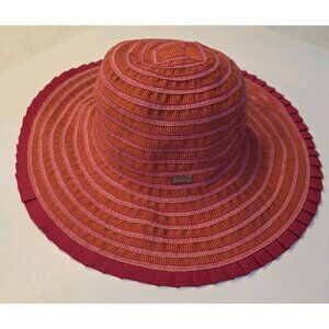 Vintage Betmar Hat New York Dark Pink Floppy Hat Summer Beach